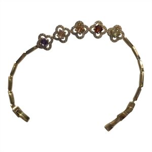 Elegant Gold and Multicolor Gemstone Bracelet